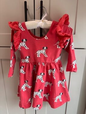 Monica + Andy 3T Ruffle Sleeve Dalmatian Print Dress